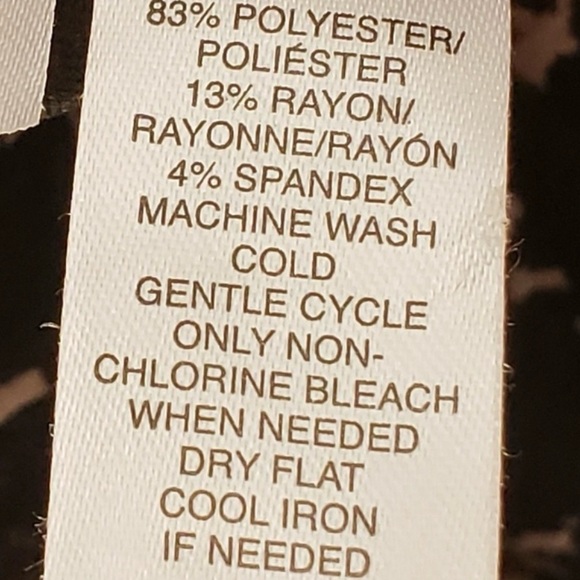 LOFT Beige & Black Pattern Dress Sz 4 - Picture 10 of 13